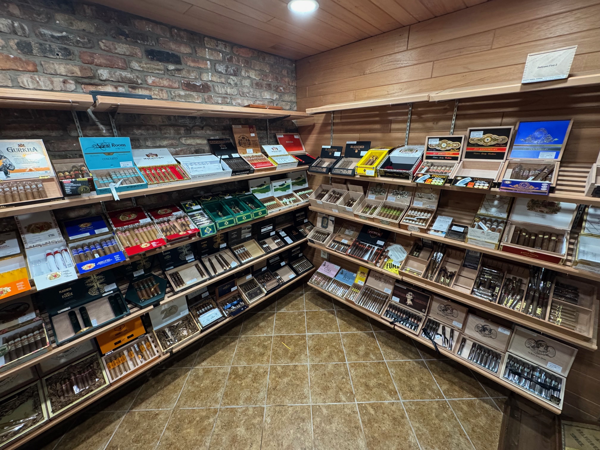 Bay Party Store smoke shop counter and humidor display